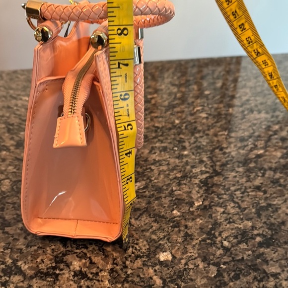 Bebe Peach and gold Mini Bag with Crocodile Embossed Pattern crossbody NWT - Picture 11 of 11